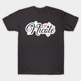 Nicole name cute design T-Shirt